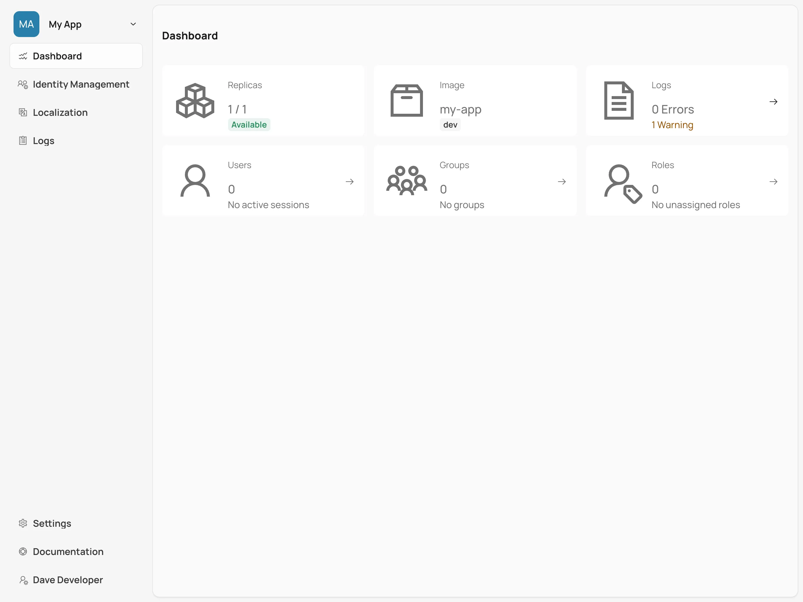 Application Dashboard