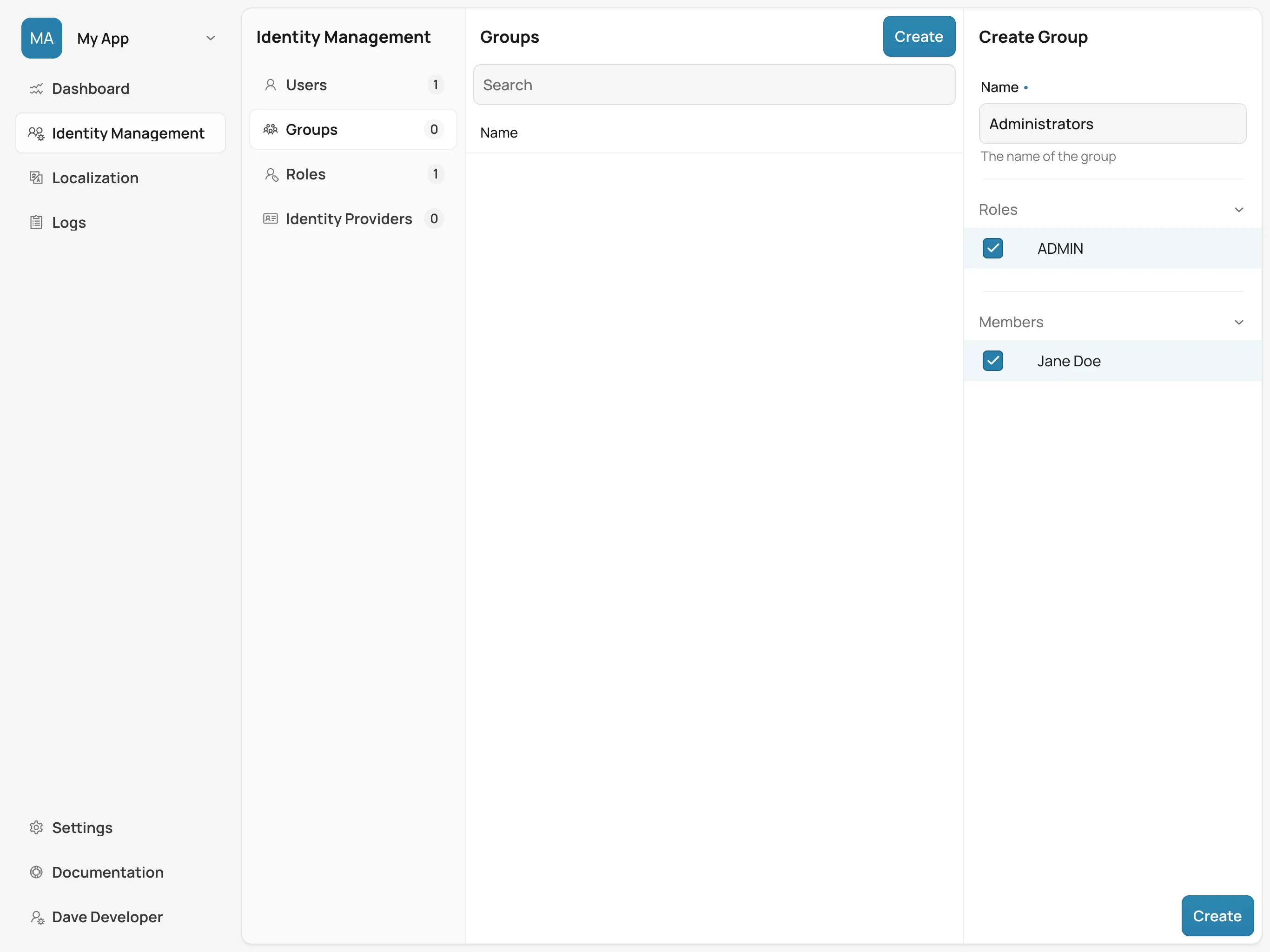 Create Group Form