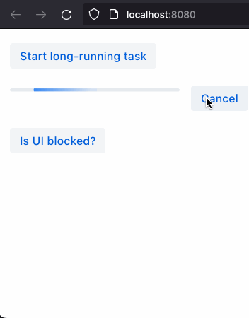 Long-Running task with ProgressBar and cancel Button