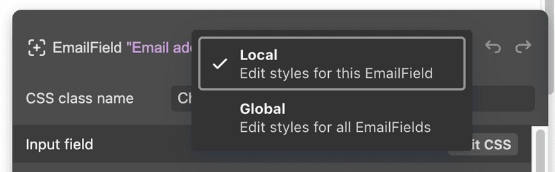 Swith between Local And Global editing modes.