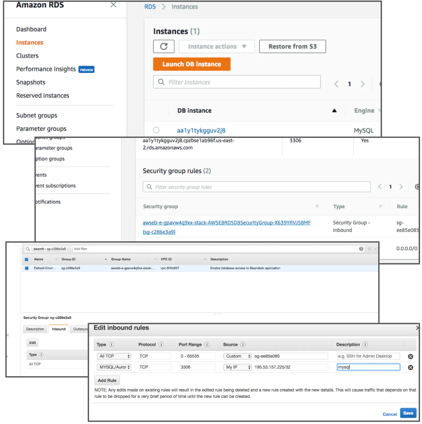 Accessing the database remotely