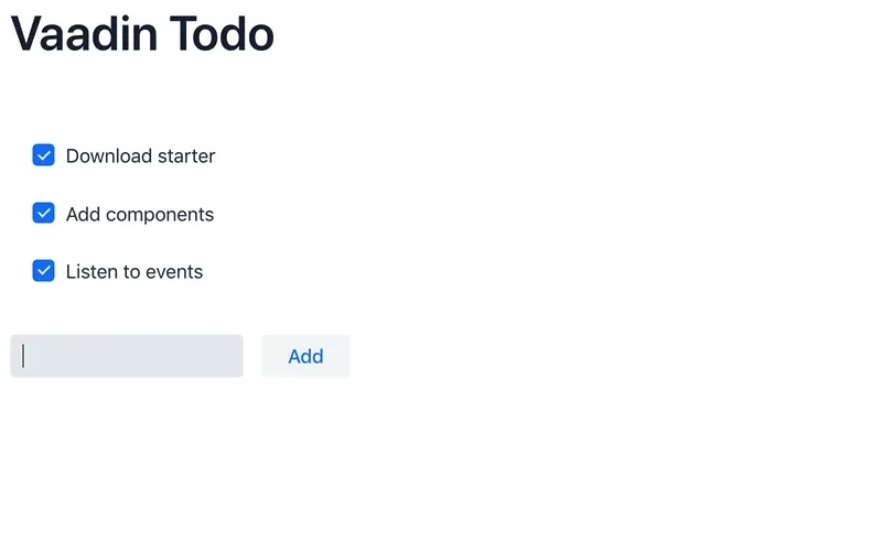 Animation of adding a new todo item and checking it.