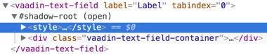 Text Field shadow DOM