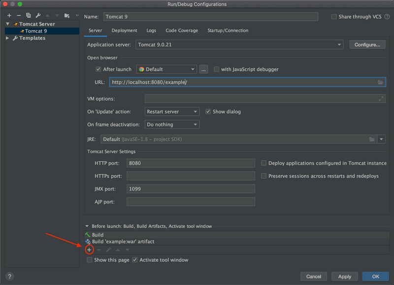 Tomcat Run/Debug Configuration