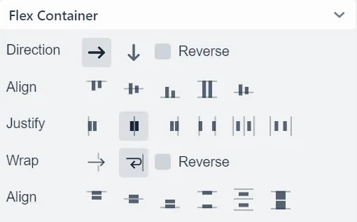 designer 3 layout flex container