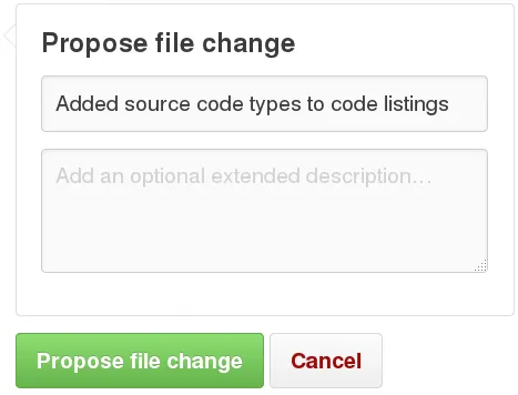 edit on github propose