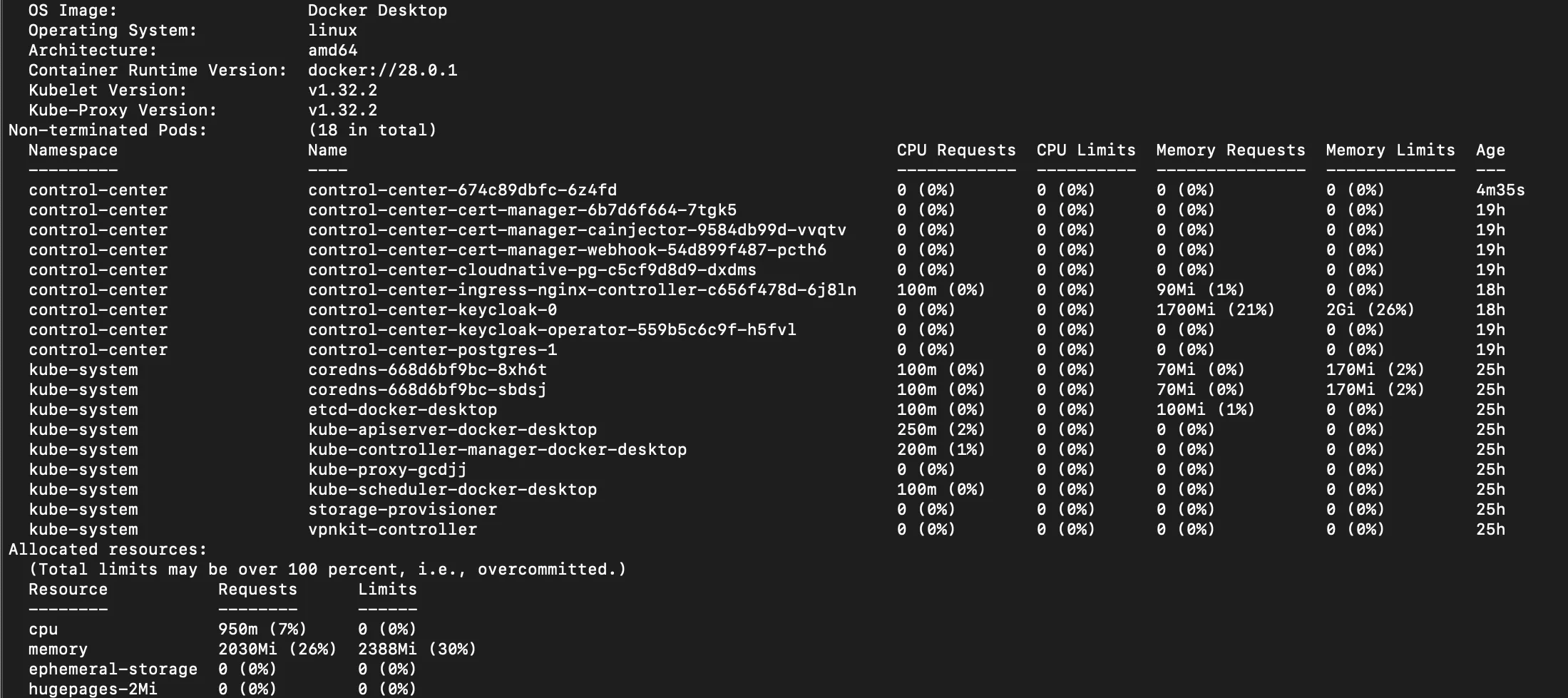 Describe node example