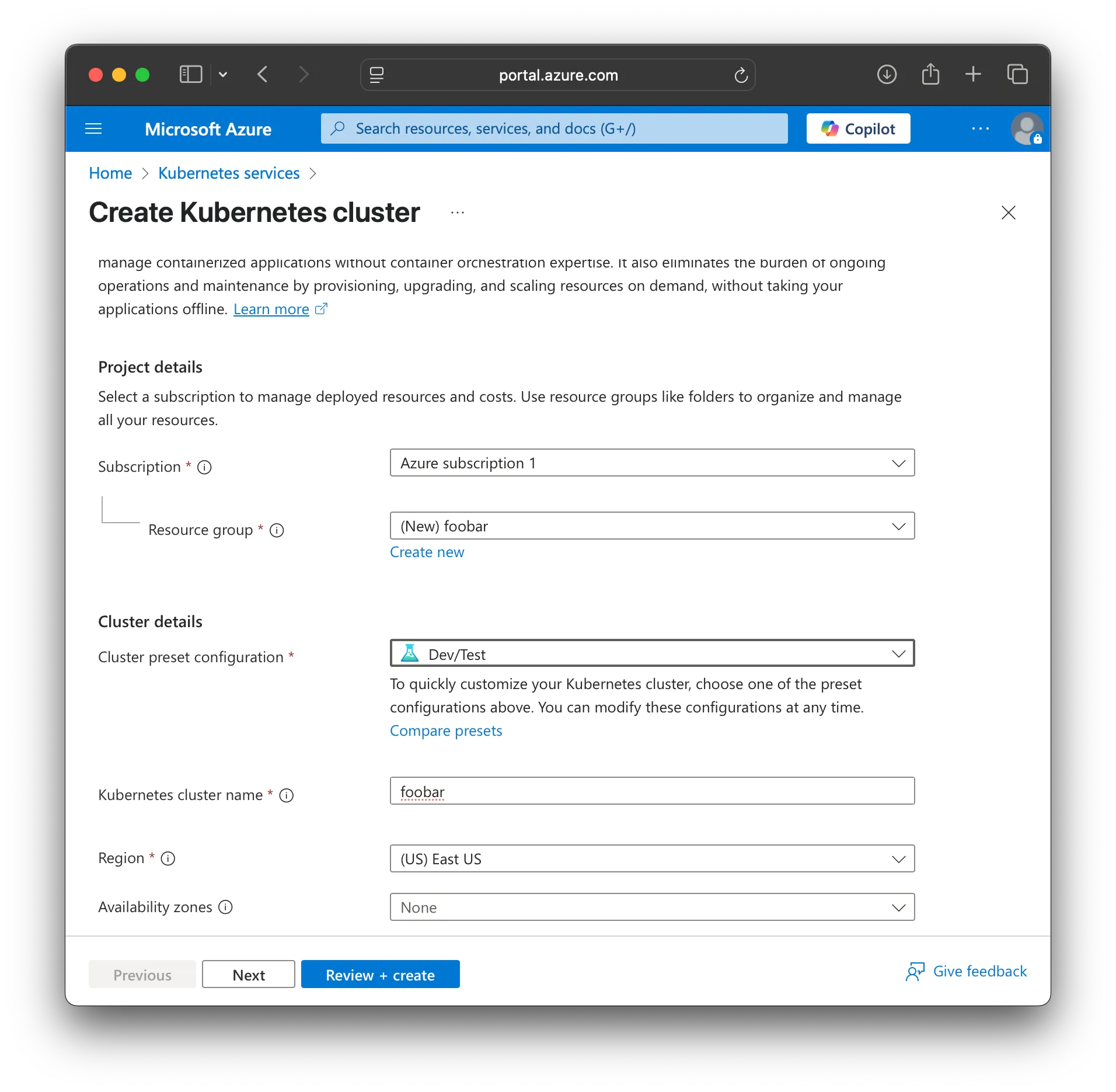 Create Cluster