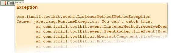 errorindicator exception