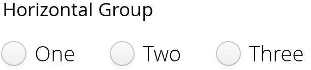 optiongroup horizontal