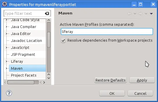 liferay maven profile