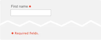 Required field with asterisk